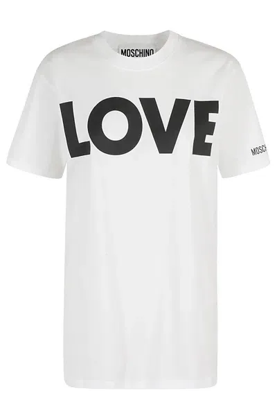 Moschino T Shirt In Fantasia Bianco