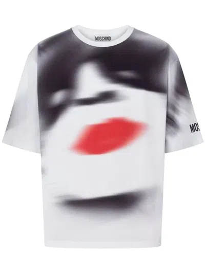 Moschino Graphic-print Cotton T-shirt In White