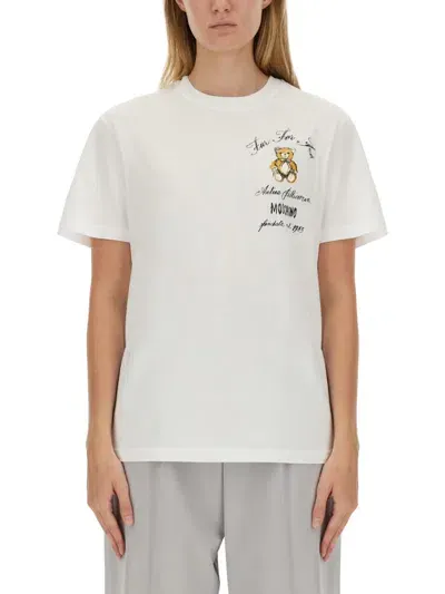 Moschino T-shirt With Logo In White