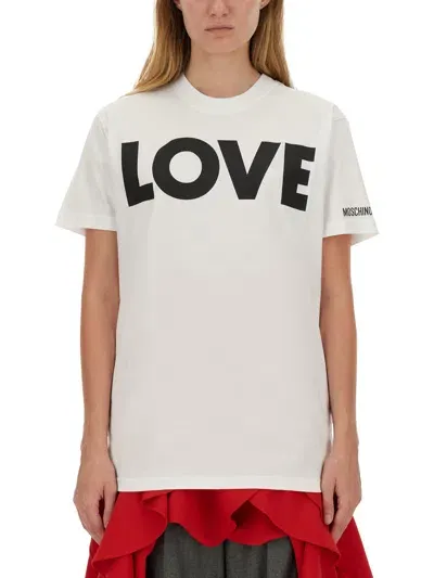 Moschino T-shirt With Logo In White