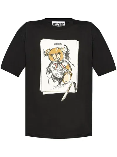 Moschino Teddy Bear T-shirt In Black