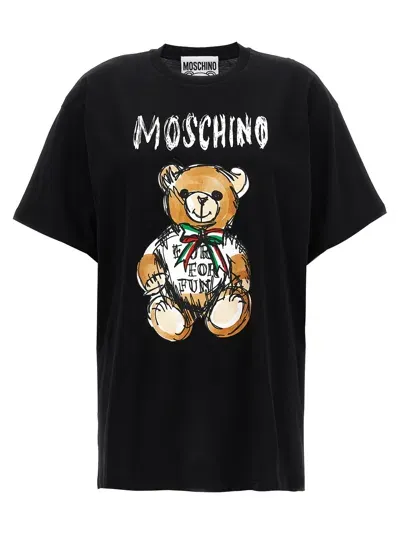 Moschino Teddy Bear T-shirt In Black