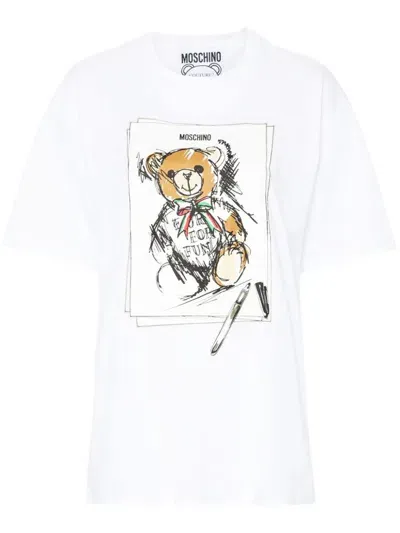 Moschino Teddy Bear T-shirt In White