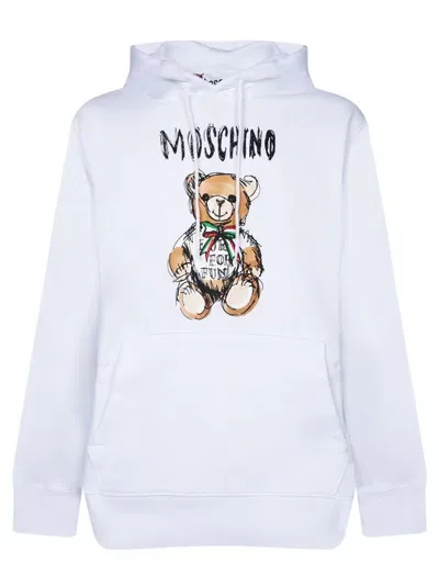 Moschino Man Sweatshirt White Size 42 Organic Cotton