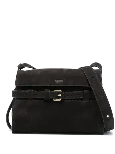 Moschino Tie Me Shoulder Bag In Black