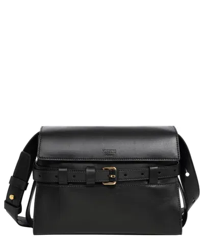 Moschino Tie Me Shoulder Bag In Black