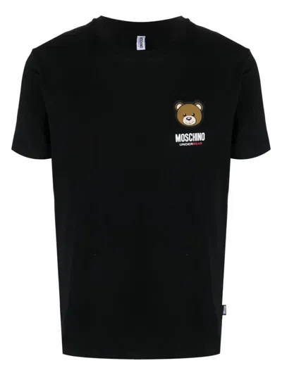 Moschino Underwear Leo Teddy Print T-shirt In Nero