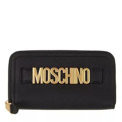 Pre-owned Moschino Wallet Nero Black Neu & Ovp 1312140 In Schwarz