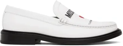 Moschino Loafer Mit Logo-print In White