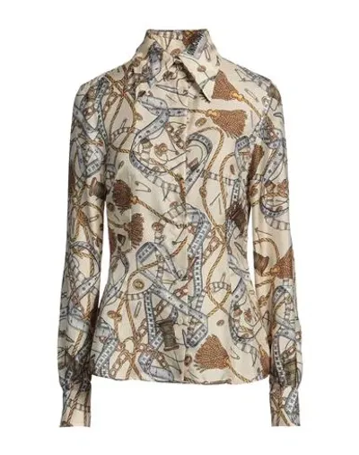 Moschino Bridle-print Silk Shirt In White