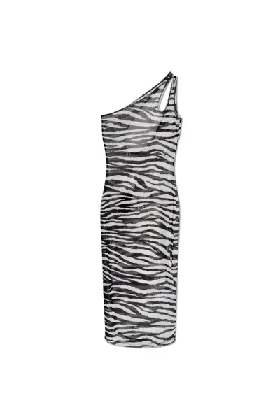 Moschino Zebra Striped Beach Dress In Multi