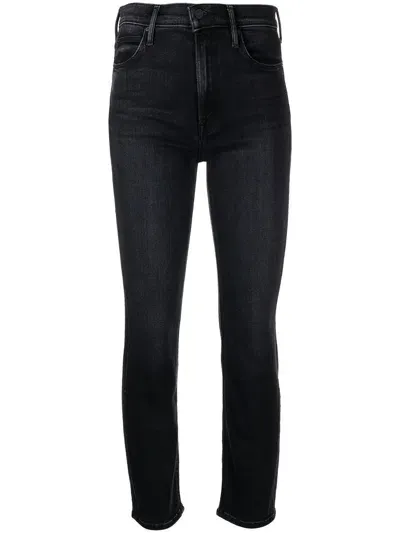 Mother `the Mid Rise Dazzler Ankle` Jeans In Black