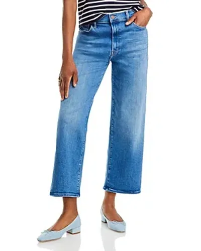 Mother The Dodger High Rise Ankle Wide Leg Jeans In Work Hard Play Hard