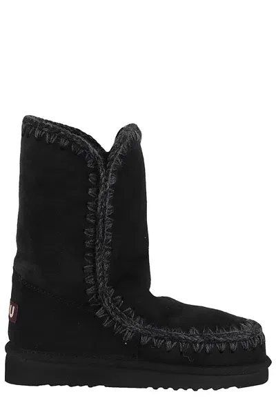 Mou Black Double-face Sheepskin Boots