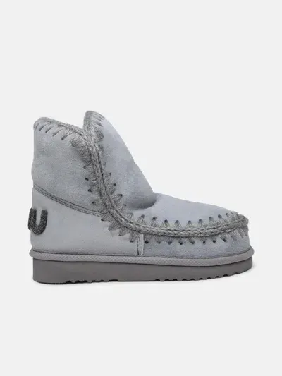 Mou Eskimo Grey Sheepskin Ankle Boots