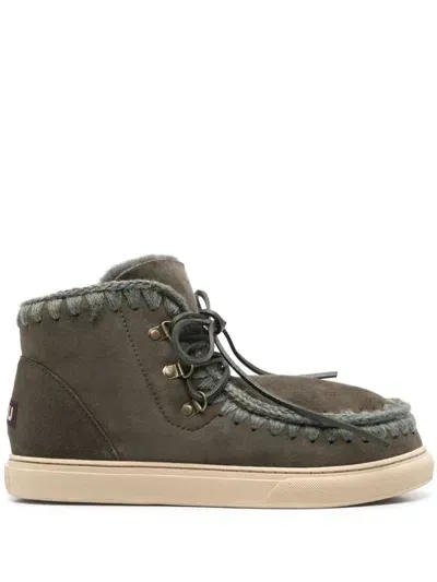 Mou Eskimo Sneaker Boots In Green