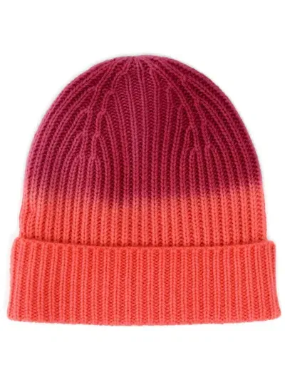 Mouleta Tie-dye Cashmere Beanie In Orange