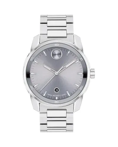 Movado Bold Verso Watch, 42mm In Gray/silver