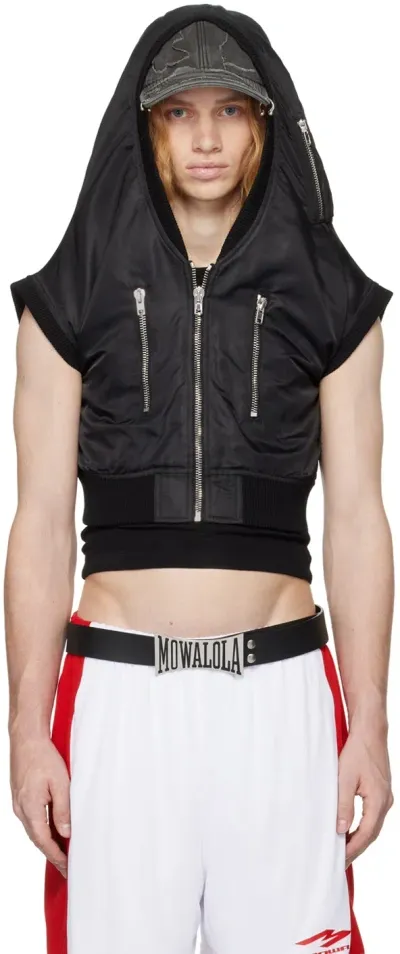 Mowalola Black Cacoon Bomber Vest