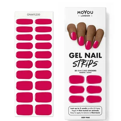 Moyou London Moyou Gel Nail Strip - Deep Pink