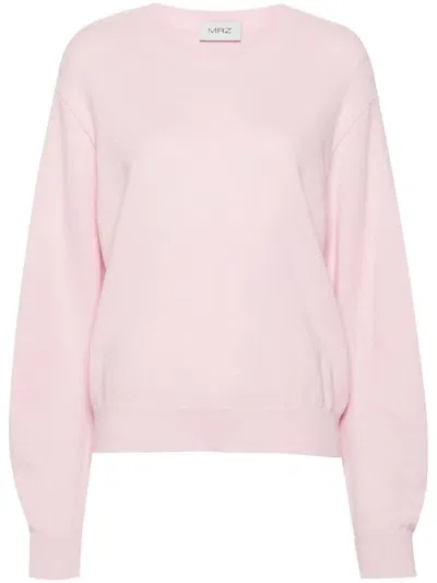 Mrz Crew-neck Sweater In Pink