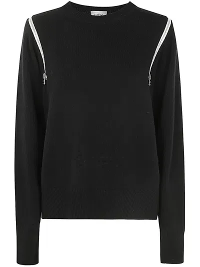 Mrz Fulll Zipper Sweater Clothing In Black