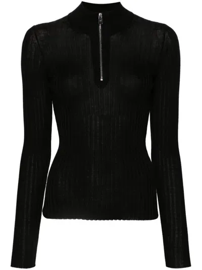 Mrz Ribbed Sweater In Black