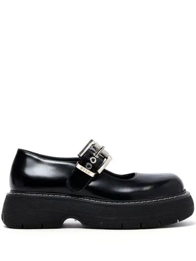 Msgm Mary Jane Flats In Black