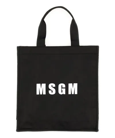 Msgm Handbag In Black