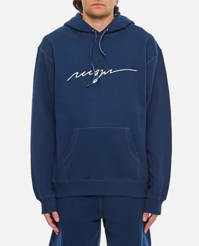 Msgm Hoodie Sweatshirt In Green