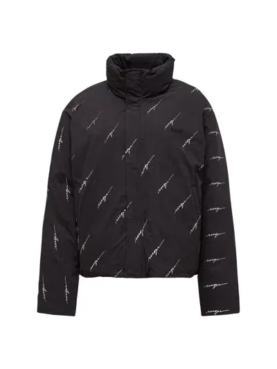 Msgm Logo Monogram Jacket In Black