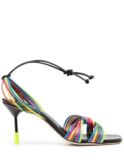 Msgm 75mm Multicolor Leather Sandals