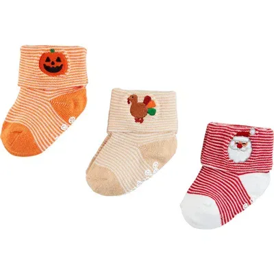 Mud Pie Kids'  My First Holiday Assorted 3-pack Crew Socks In Multi