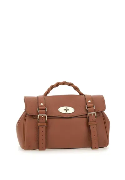 Mulberry Alexa Heavy Grain Leather Bag In Chestnut