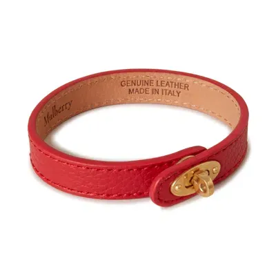 Mulberry Bayswater Thin Bracelet In Scarlet Red