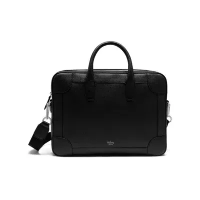 Mulberry Belgrave Full-grain Leather Briefcase In Black