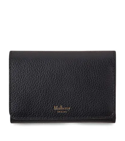 Mulberry Continental Trifold Wallet In Black