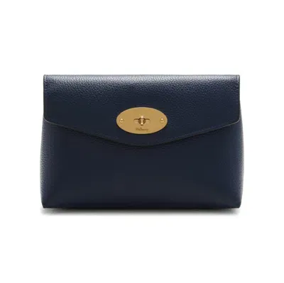 Mulberry Darley Cosmetic Pouch Scg In Bright Navy