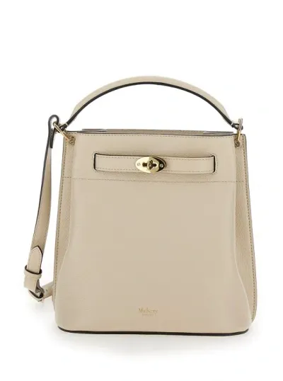 Mulberry Islington Leather Bucket Bag In Neutrals