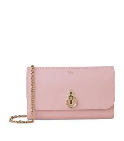 Mulberry Leather Amberley Clutch Bag In Pink