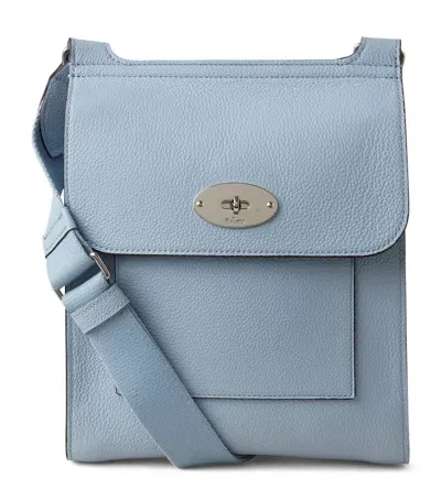 Mulberry Leather Antony Messenger Bag In Blue