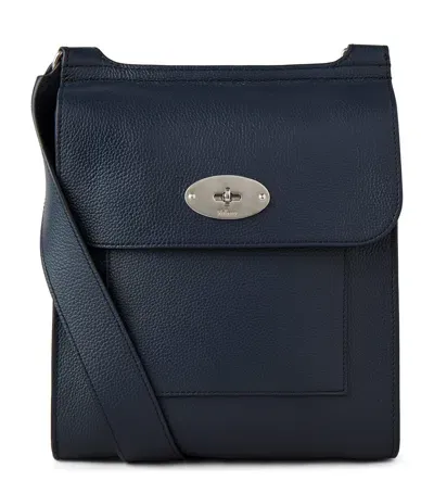 Mulberry Leather Antony Messenger Bag In Blue