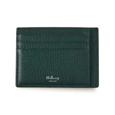 Mulberry Leather Card Holder In  Green