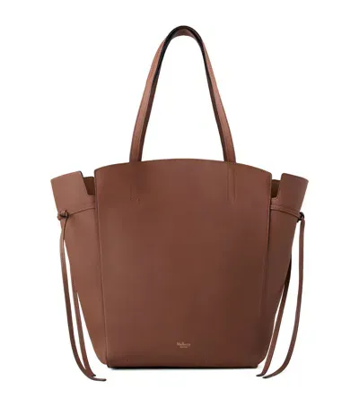 Mulberry Leather Clovelly Tote Bag In Neutral