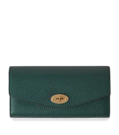 Mulberry Leather Darley Wallet In Green