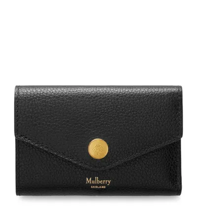 Mulberry Leather Folded Multi-card Wallet In Black