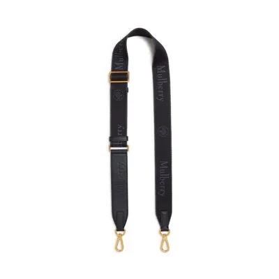 Mulberry Logo Webbing Strap In Black