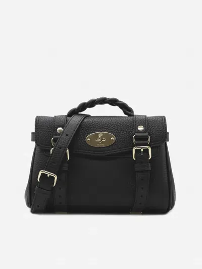 Mulberry Mini Alexa Leather Shoulder Bag In Black