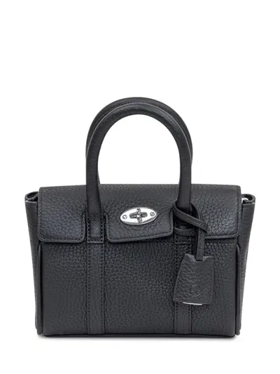 Mulberry Mini Bayswater Heavy Grain In Black