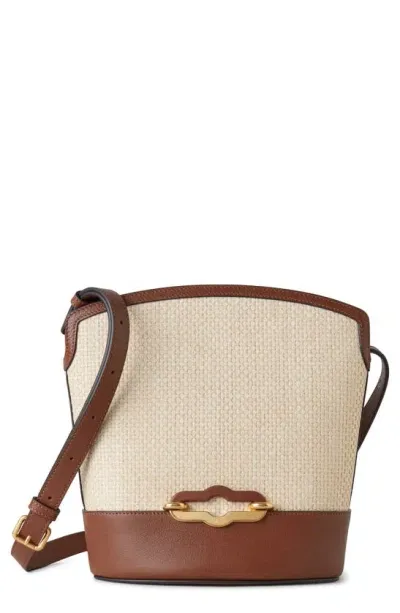 Mulberry Pimlico Raffia Bucket Bag In Ecru-bright Oak